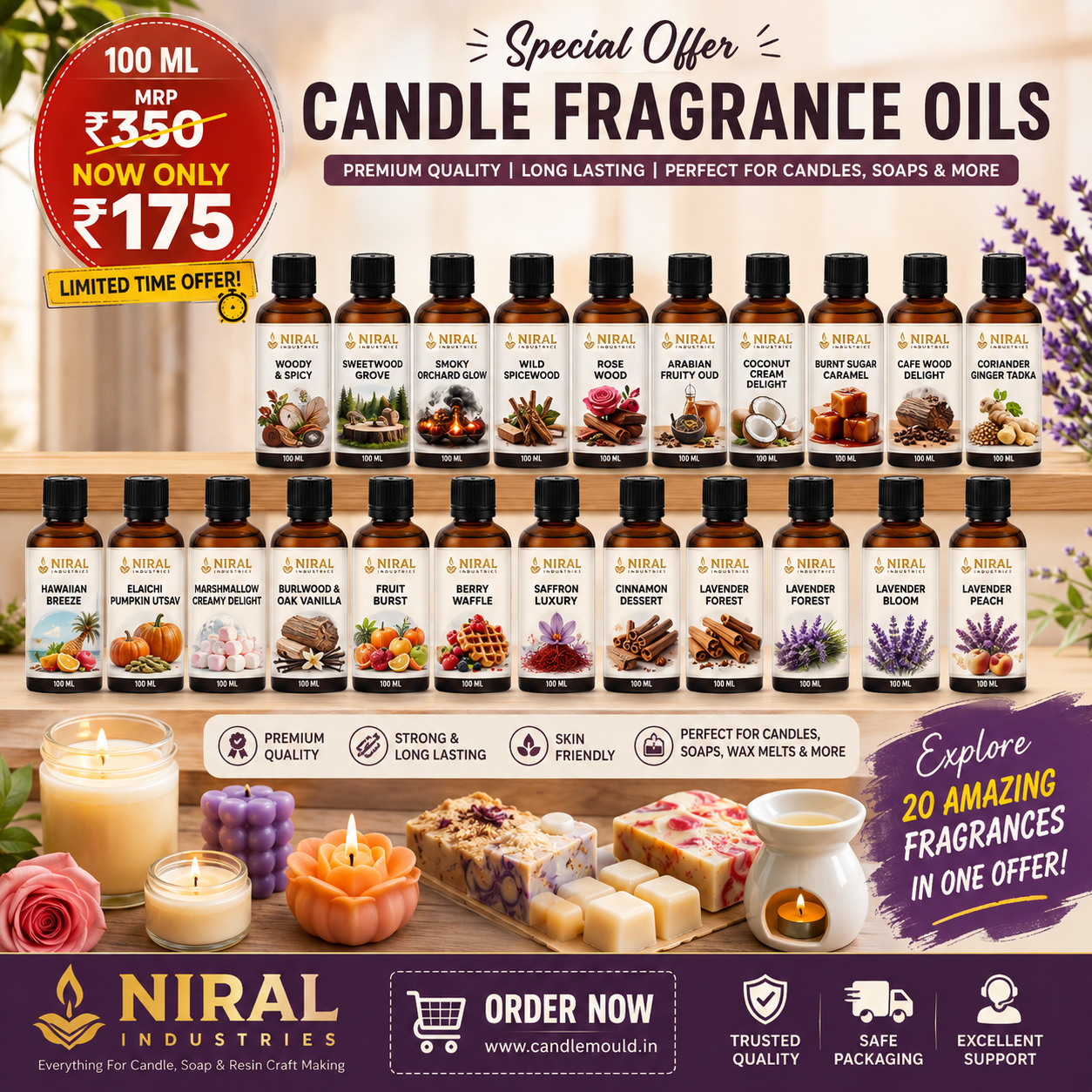 New Candle Perfume Fragrance Offer Collection Niral Industries