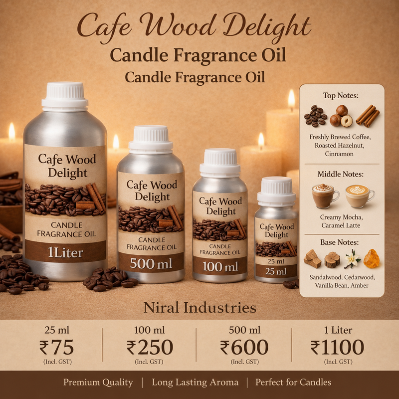 Cafe Wood Delight Candle Fragrance Oil Niral Industries