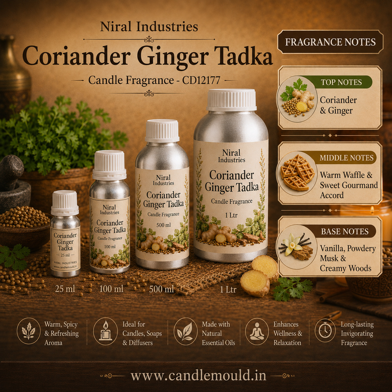 Coriander Ginger Tadka Candle Fragrance Oil Niral Industries