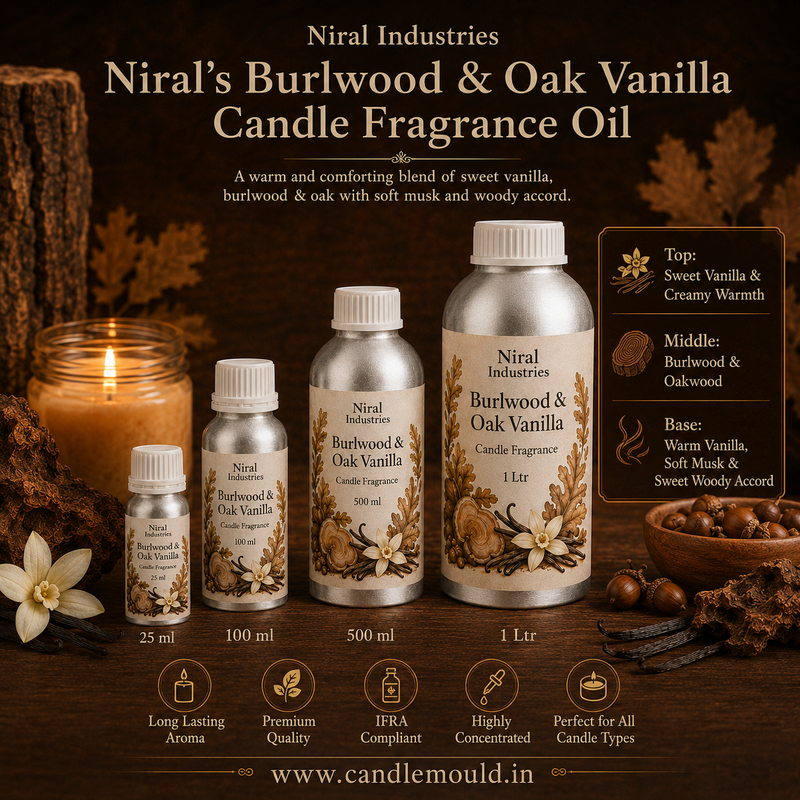 Burlwood & Oak Vanilla Candle Fragrance Oil Niral Industries