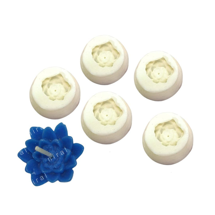 Lotus Serenity Tea Light Silicone Candle Mould HBY114, Niral Industries