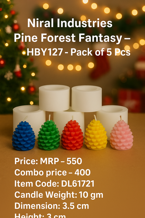 Pine Forest Fantasy Silicone Candle Mould HBY127, Niral Industries