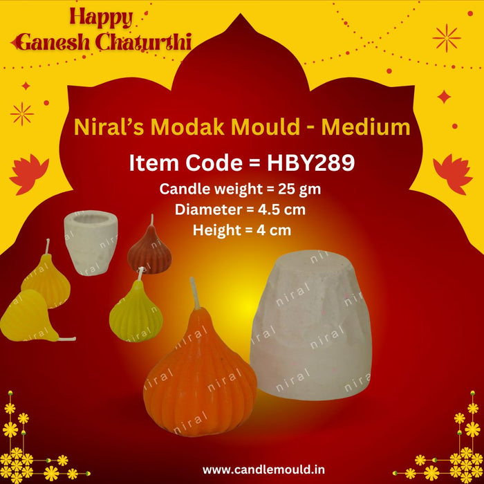 Grand Modak Delight silicone Candle Mold HBY289, Niral Industries