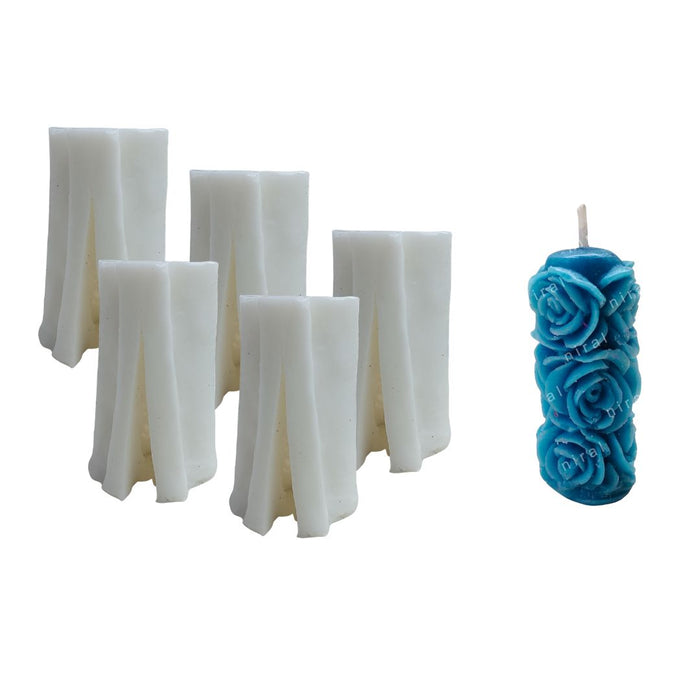 Niral Industries Small Rose Pillar Silicone Candle Mould