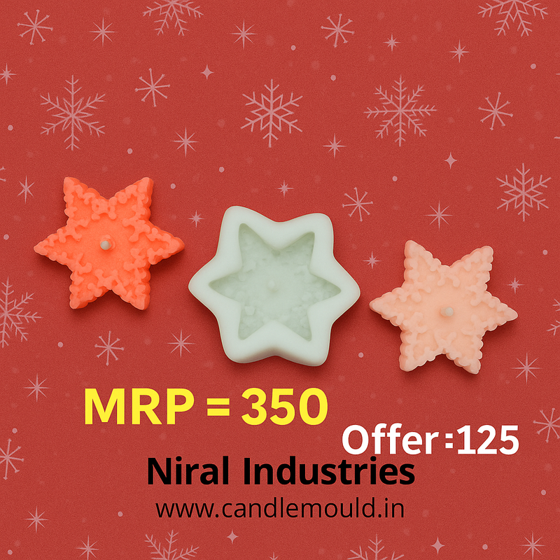 Star Snowflakes Silicone Mould HBY906, Niral Industries.