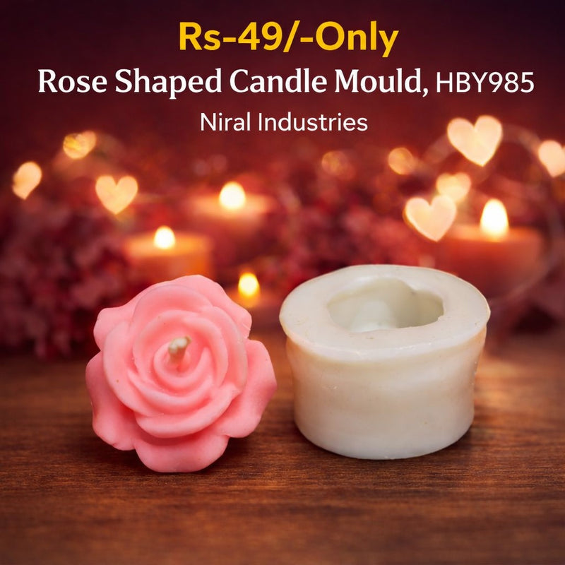 Rose Shaped Candle Mould, HBY985