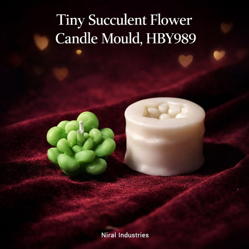 Tiny Succulent Flower Candle Mould, HBY989