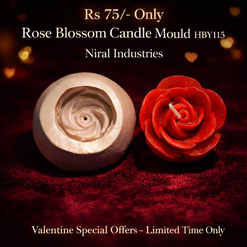 Niral Industries Rose Blossom Candle Mould HBY115