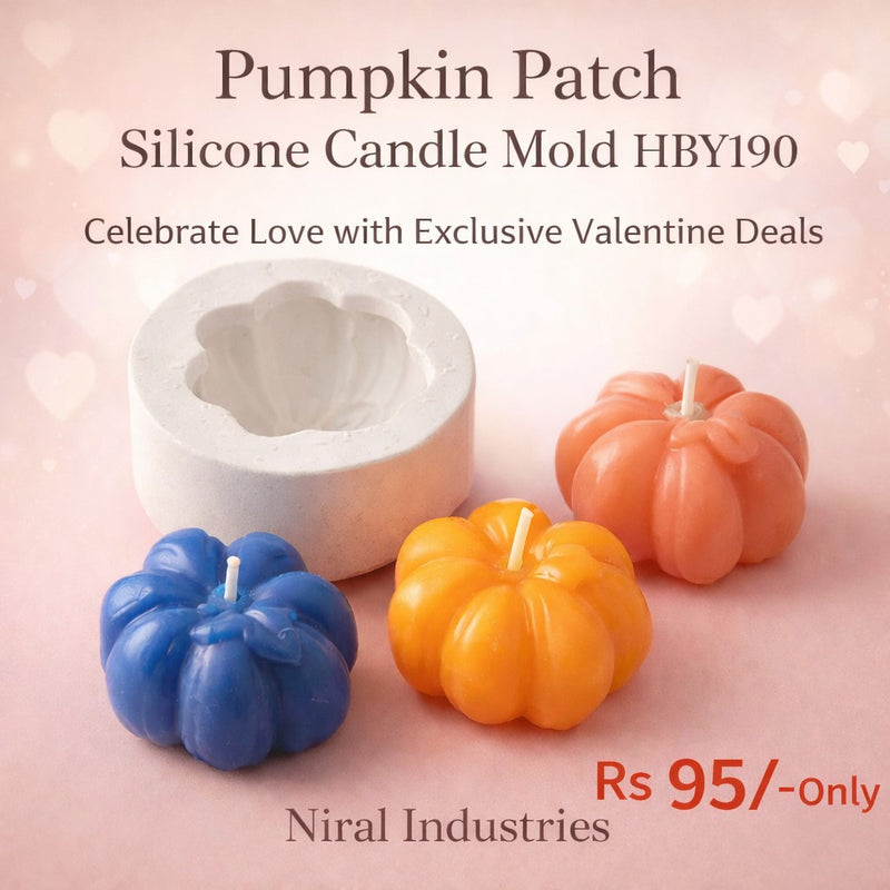 Pumpkin Patch Silicone Candle Mold HBY190, Niral Industries