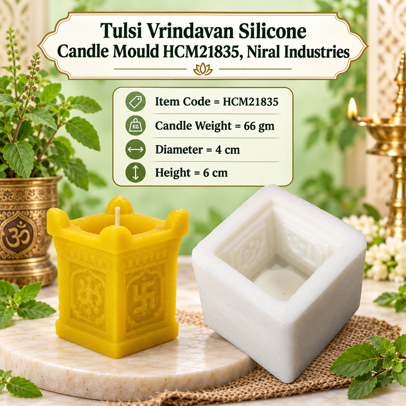 Tulsi Vrindavan Silicone Candle Mould HCM21835, Niral Industries.