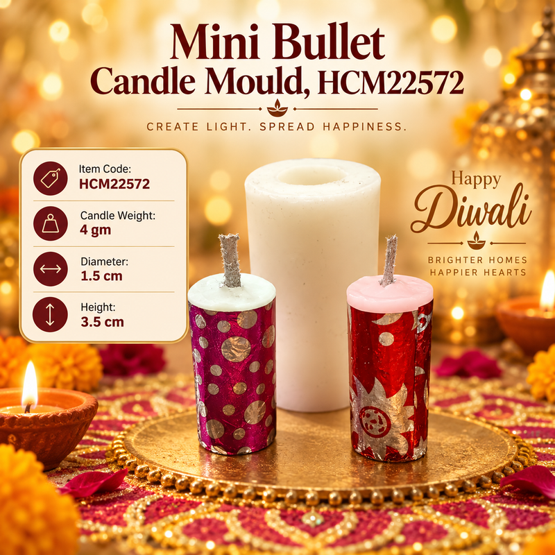 Mini Bullet Candle Mould, HCM22572