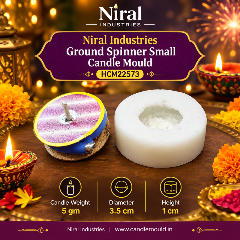 Niral Industries Ground Spinner Small Candle Mould HCM22573