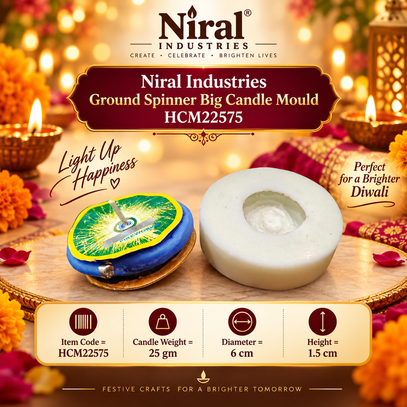 Niral Industries Ground Spinner Big Candle Mould HCM22575