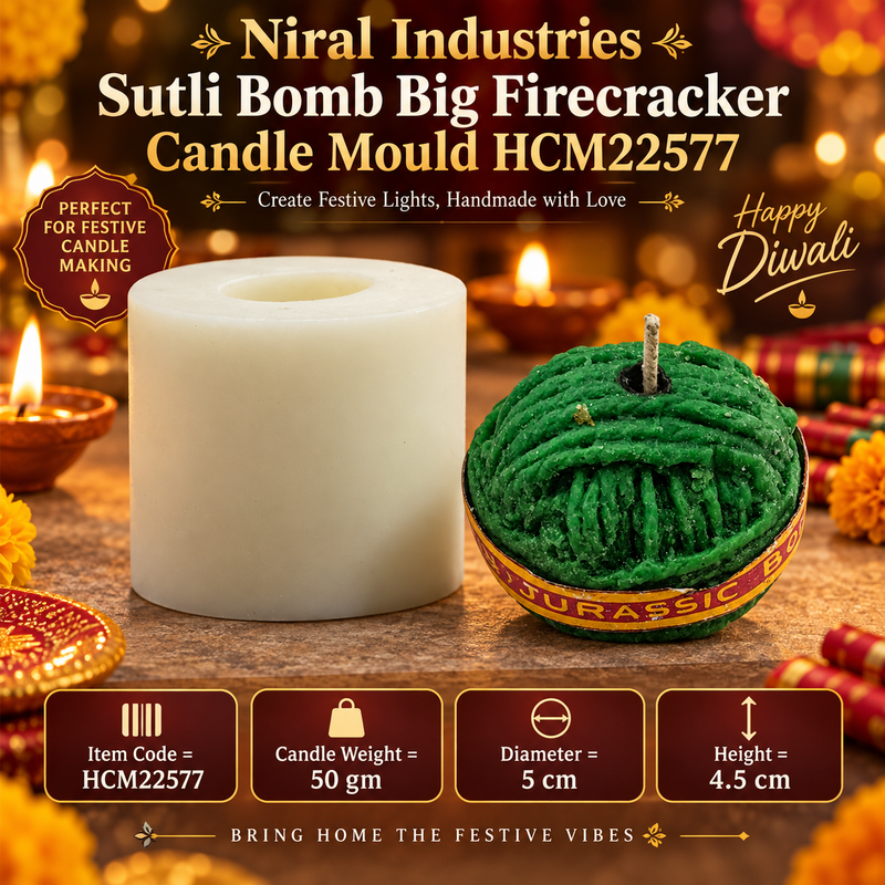 Niral Industries Sutli Bomb Big Firecracker Candle Mould HCM22577