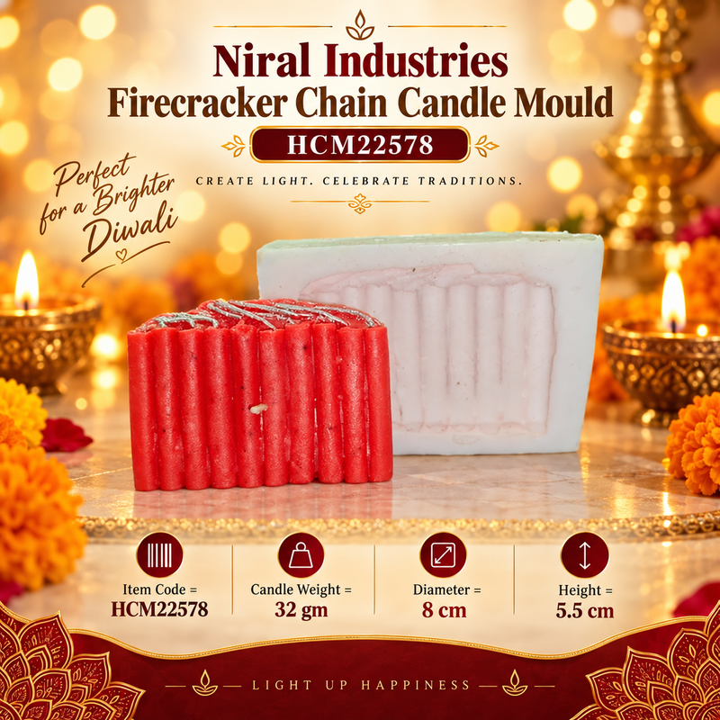 Niral Industries Firecracker Chain Candle Mould HCM22578