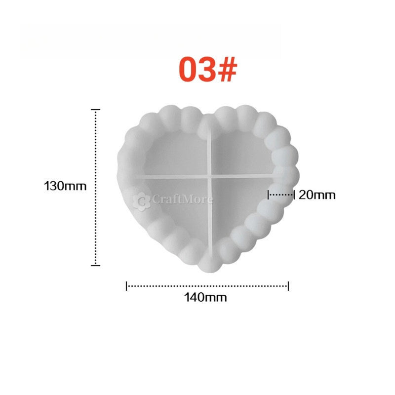 Bubble Heart Shape Resin Mould RC71110 Niral Industries