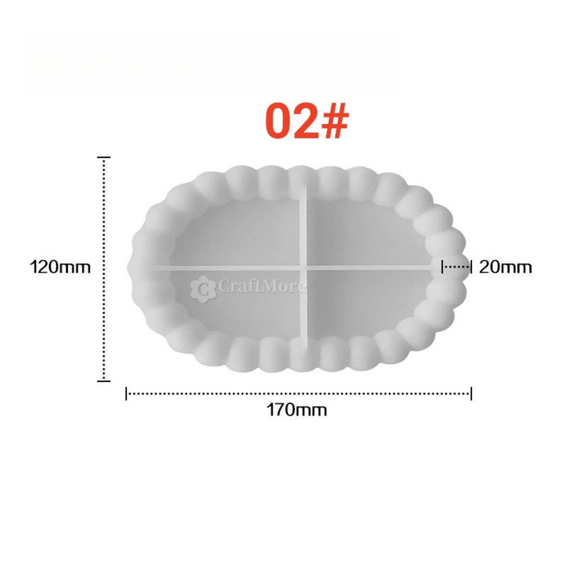Ovel Bubble Coaster Resin Mould RC71106 Niral Industries