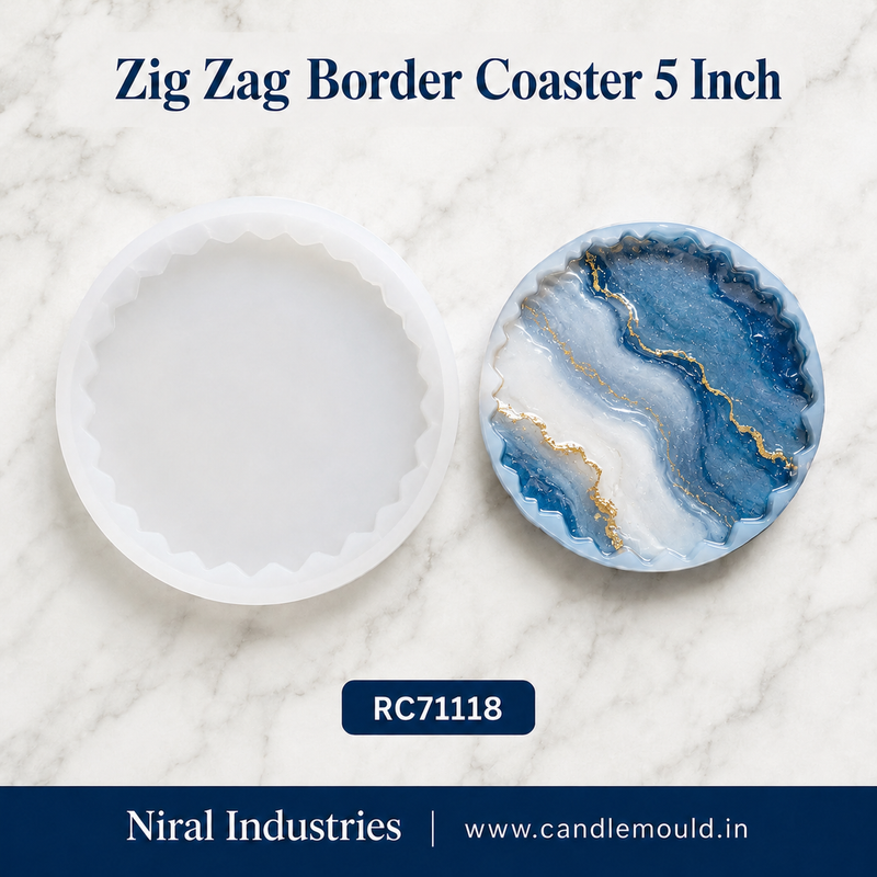 Zig Zag Border Coaster 5 Inch - RC71118, Niral industries