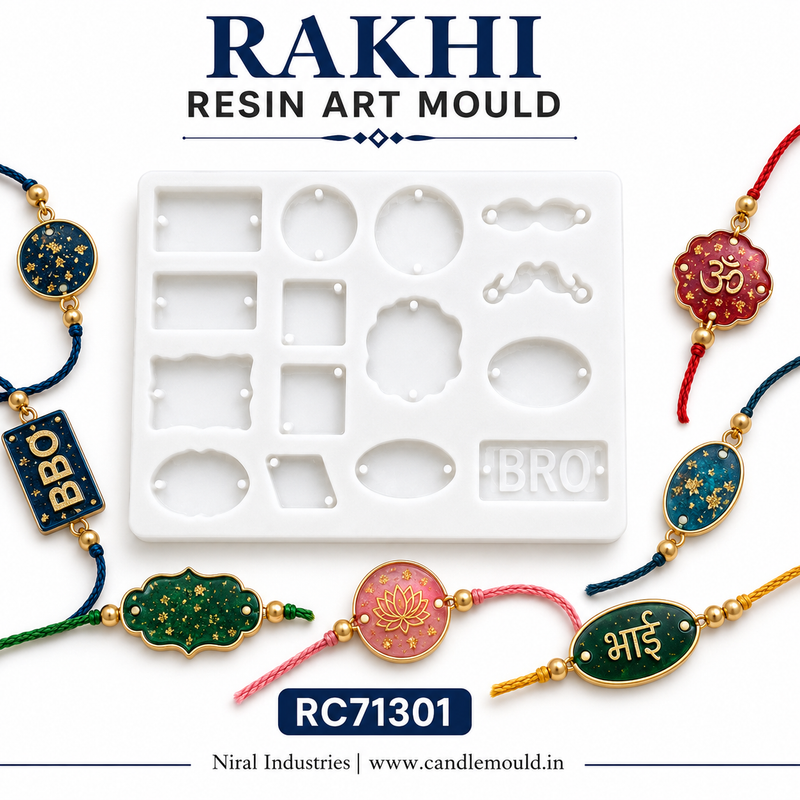 Resin Bro Rakhi Silicone Mould - RC71301 Niral industries