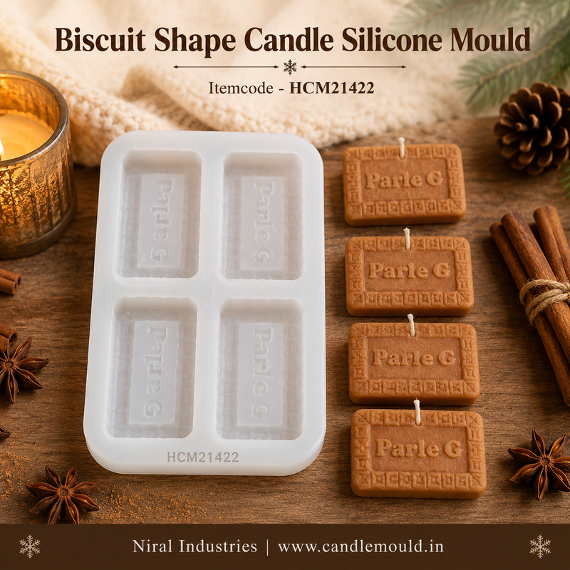 Biscuit Shape Candle Silicone Mould - HCM21422 Niral industries