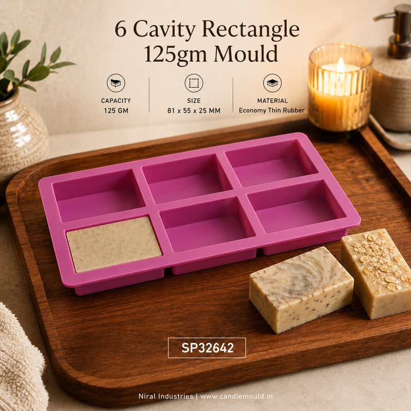 6 Cavity Rectangle 125gm Mould -SP32642 Niral Industries