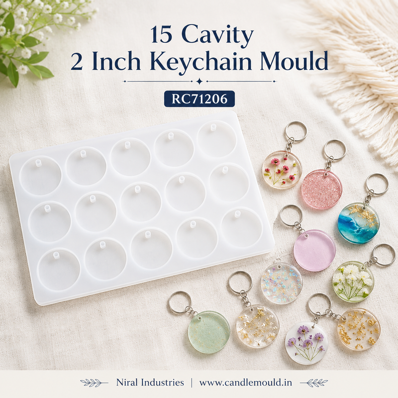 15 Cavity 2 Inch Keychain Mould - RC71206 Niral industries