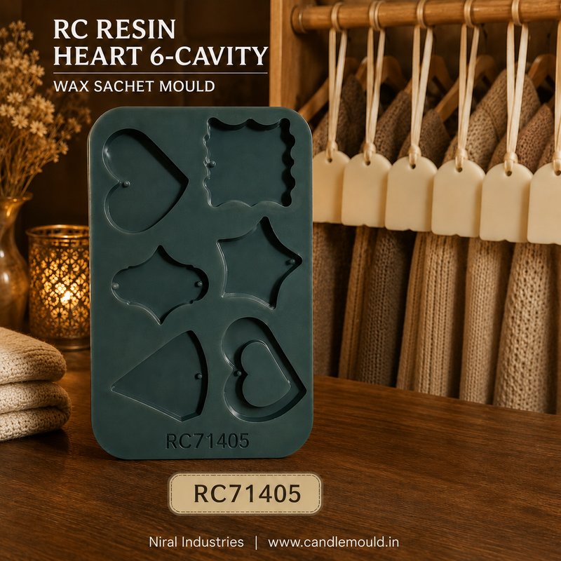 Heart 6 Cavity Wax Mould - RC71405 Niral Industries