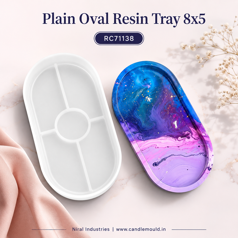 Plain Oval Resin Tray 8x5 - RC71138 Niral industries
