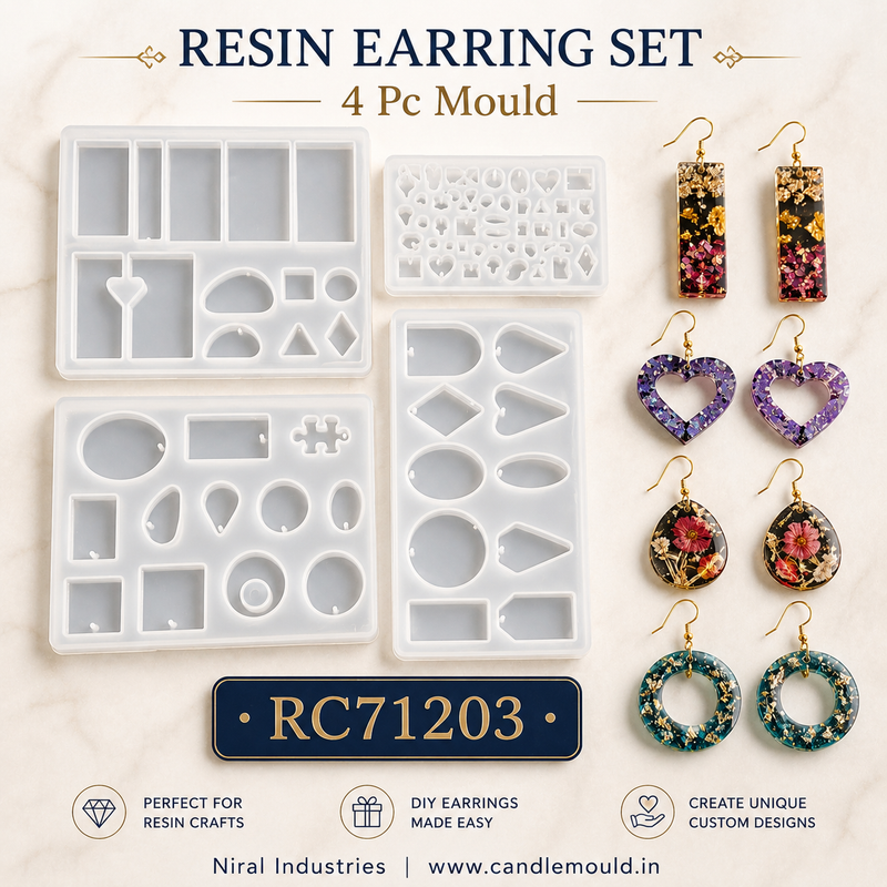 Jewelry / Earring Resin Earring Set 4 Pc Mould - RC71203 Niral industries