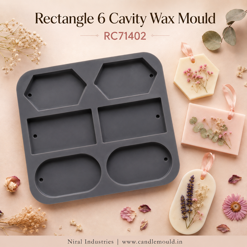 Rectangle 6 Cavity Wax Mould - RC71402 Niral industries