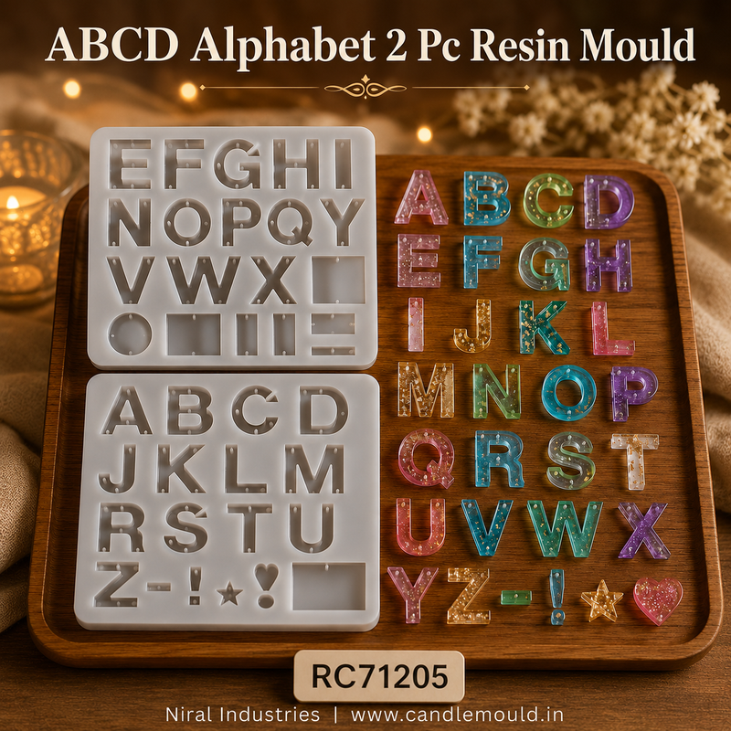 ABCD Alphabet 2 Pc Resin Mould - RC71205 Niral industries