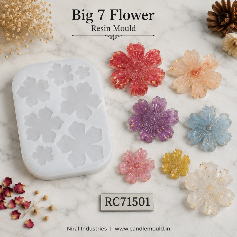 Big 7 Flower Resin Mould - RC71501 Niral industries