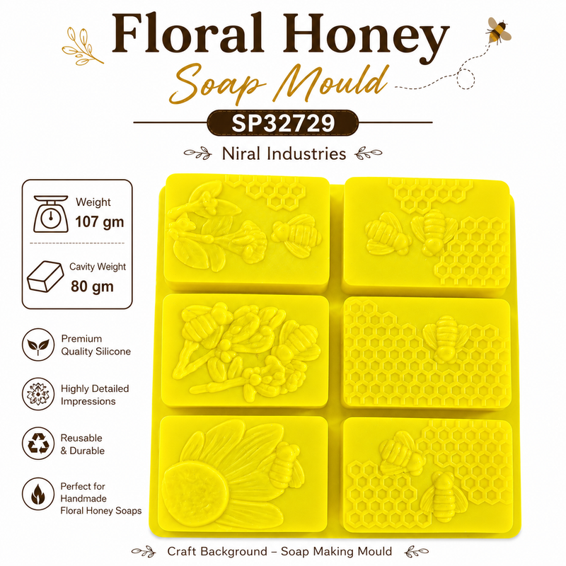 Floral Honey Soap Mould SP32729 Niral Industries