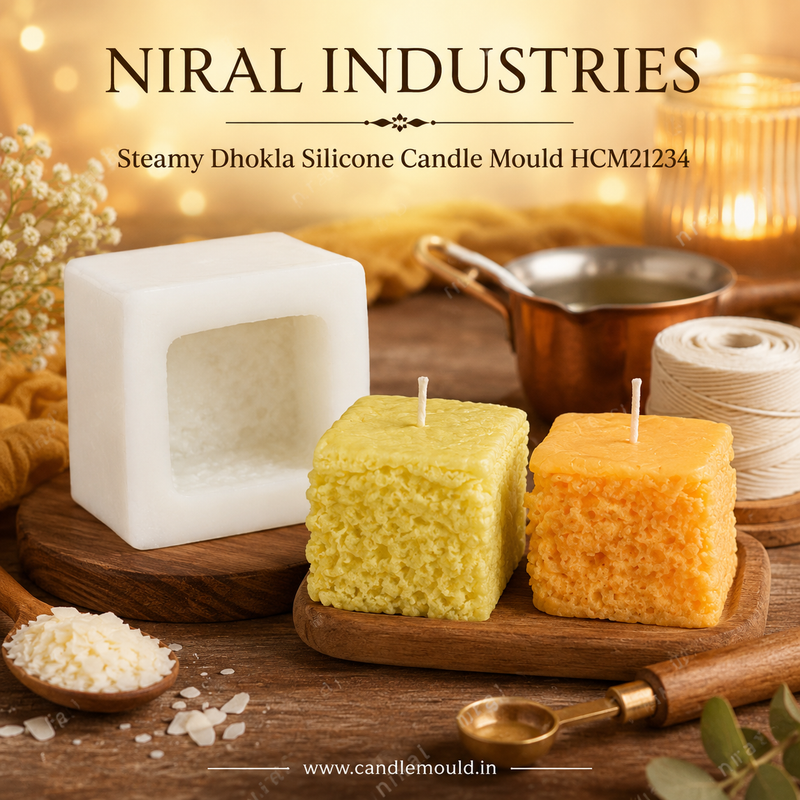 Steamy Dhokla Silicone Candle Mould HCM21234, Niral Industries