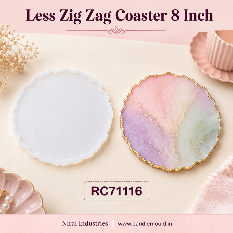 Wavy Round Resin Coaster Mould