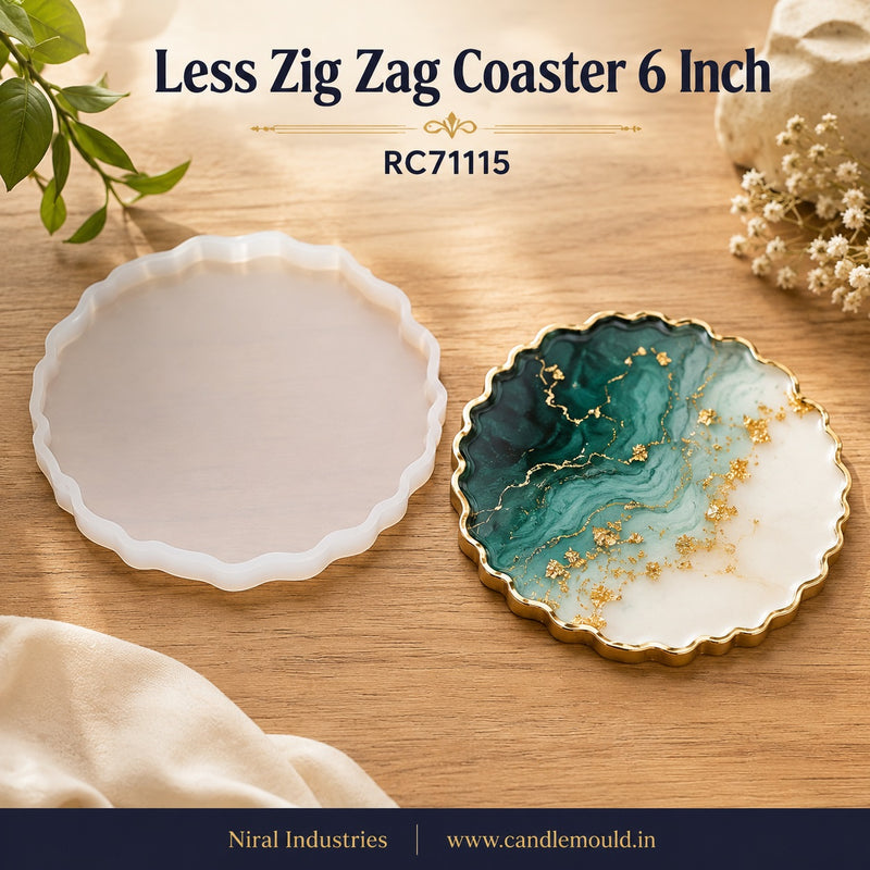 Wavy Round Resin Coaster Mould