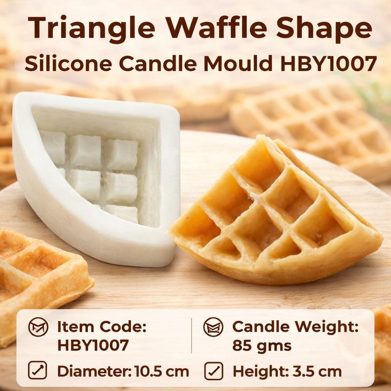 Triangle Waffle Shape Silicone Candle Mould HCM21414, Niral Industries.
