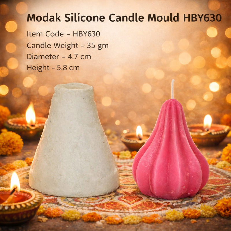 Modak Silicone Candle Mould HCM21219, Niral Industries.