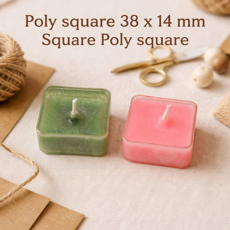Poly cup square 38 x14 mm Square  Niral Industries