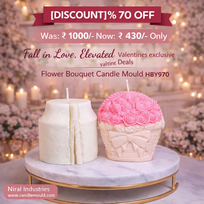 Flower Bouquet Candle Mould HBY970, Niral Industries.