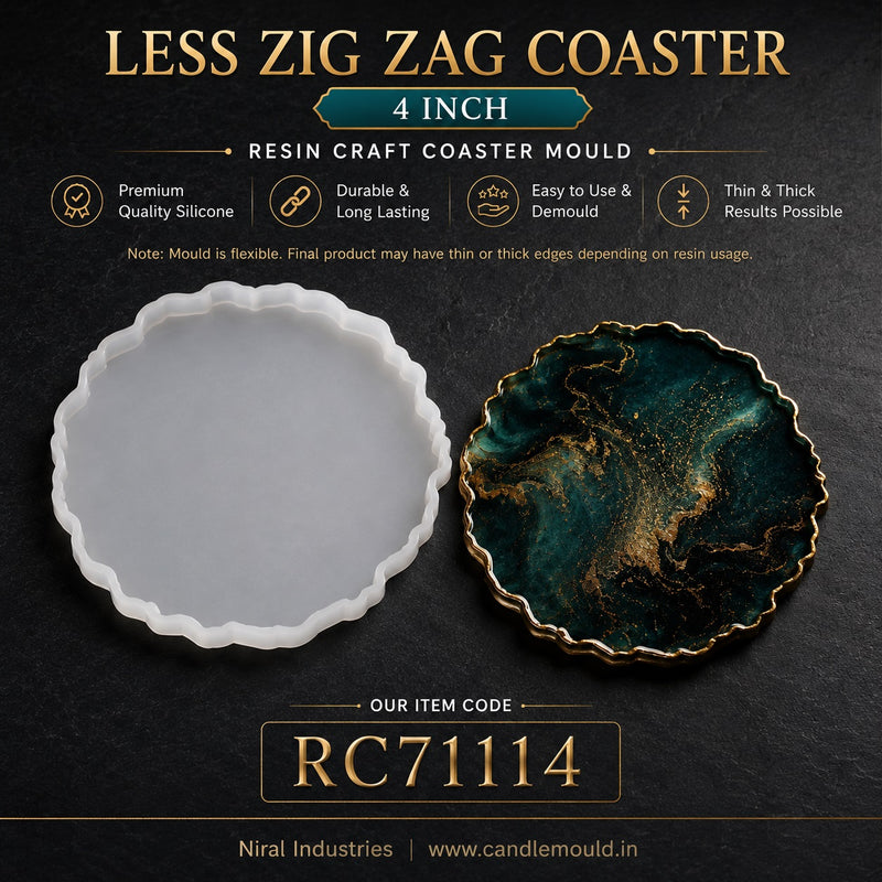 Wavy Round Resin Coaster Mould