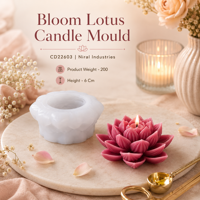 Bloom Lotus Candle Mould - HCM22603 Niral Industries