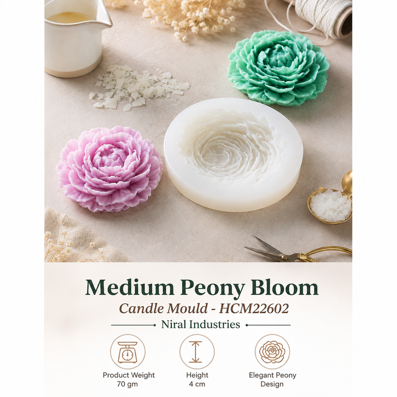 Medium Peony Bloom Candle Mould - HCM22602 Niral Industries
