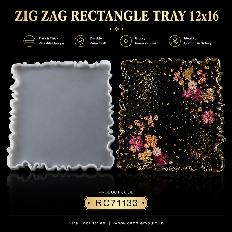 Zig Zag Rectangle Tray Niral Industries