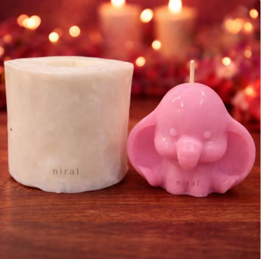 Cute Baby Elephant Silicone Candle Mould HCM21902, Niral Industries