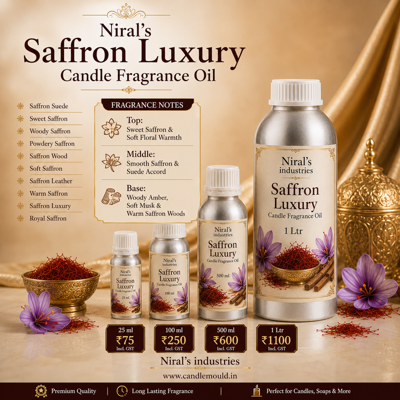 Saffron Luxury Candle Fragrance Oil Niral Industries