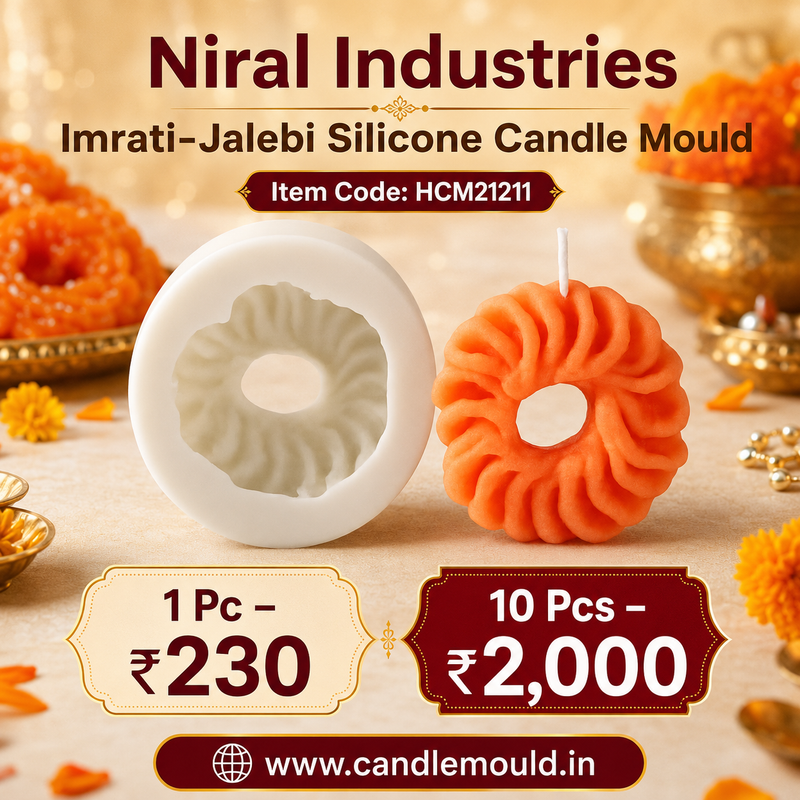 Imrati-Jalebi type Silicone Candle Mould HCM21211, Niral Industries