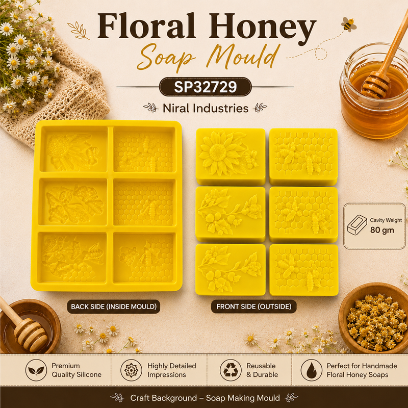 Floral Honey Soap Mould SP32729 Niral Industries