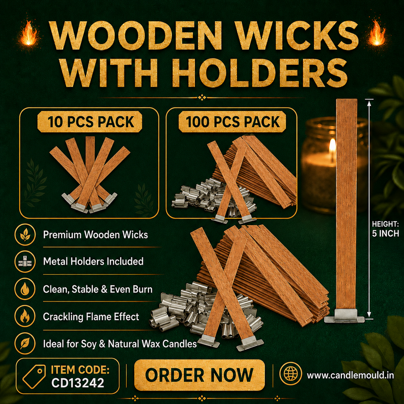 Wooden Wick With Holder - Niral Industries.